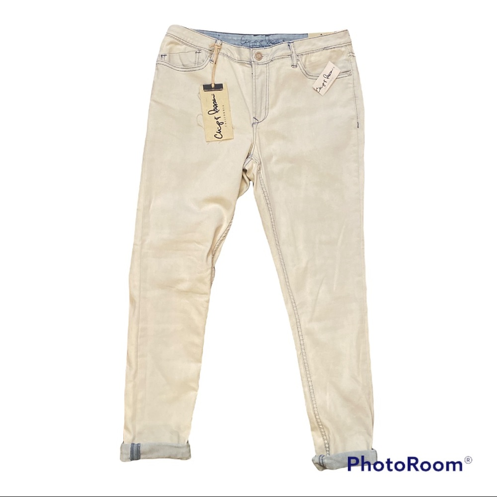 CHIP & PEPPER Ladies NWT Skinny Ankle Jeans in Light Bleach Color Size 31